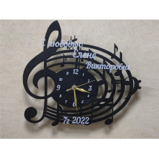 Часы для учителя музыки с нотами