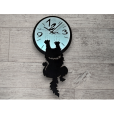 Часы с соскальзывающим котом