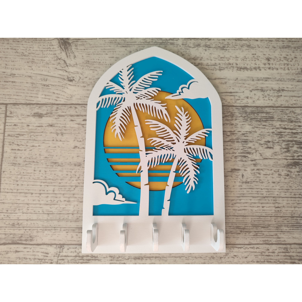 Ключница с пальмами и солнышком