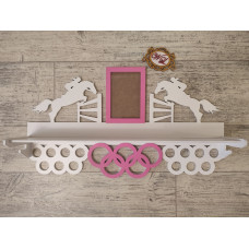 Медальница с наездницами и с фоторамкой