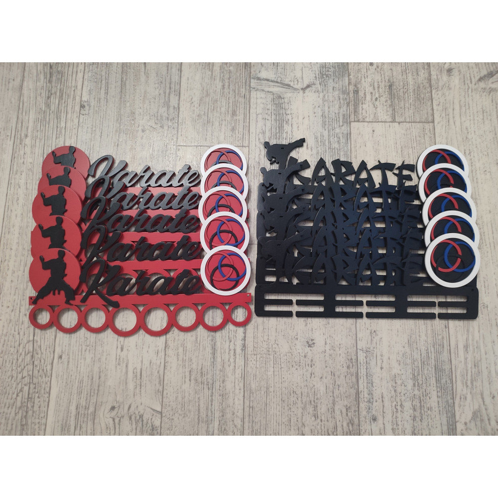Медальница каратэ с логотипом 2 варианта