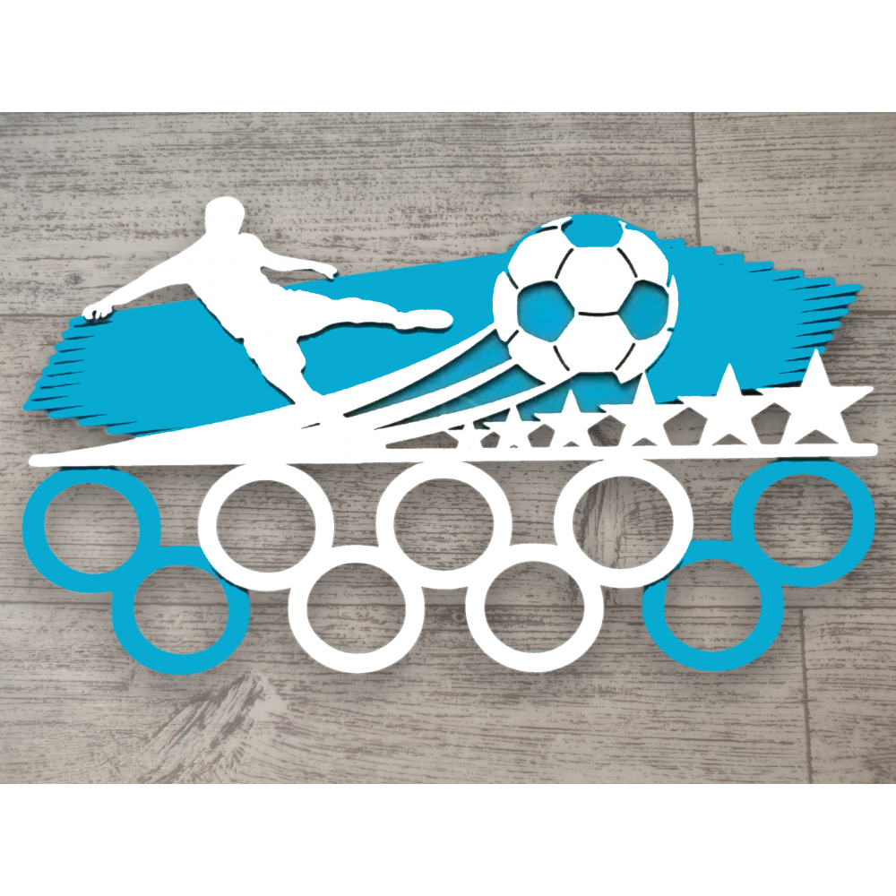 Футбольная медальница со звездами