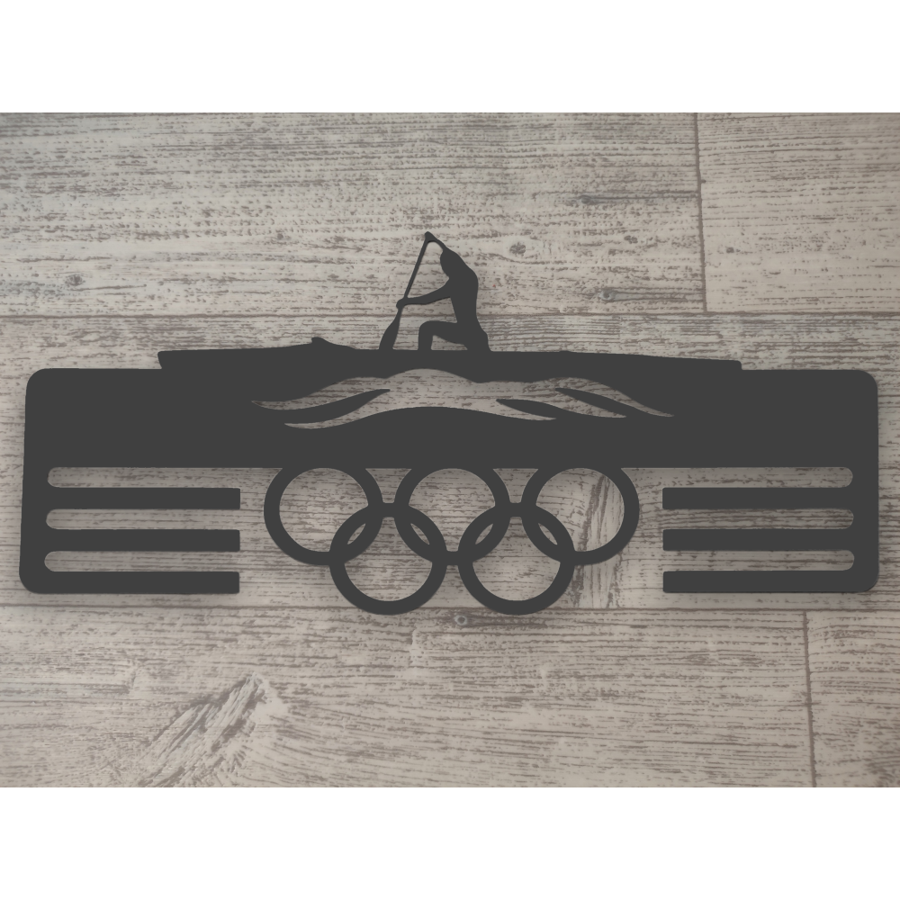 Медальница гребля с кольцами и палочками