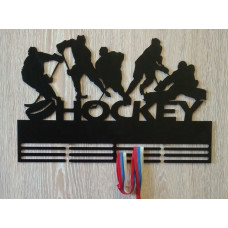 Медальница hockey с 5 фигурками сверху
