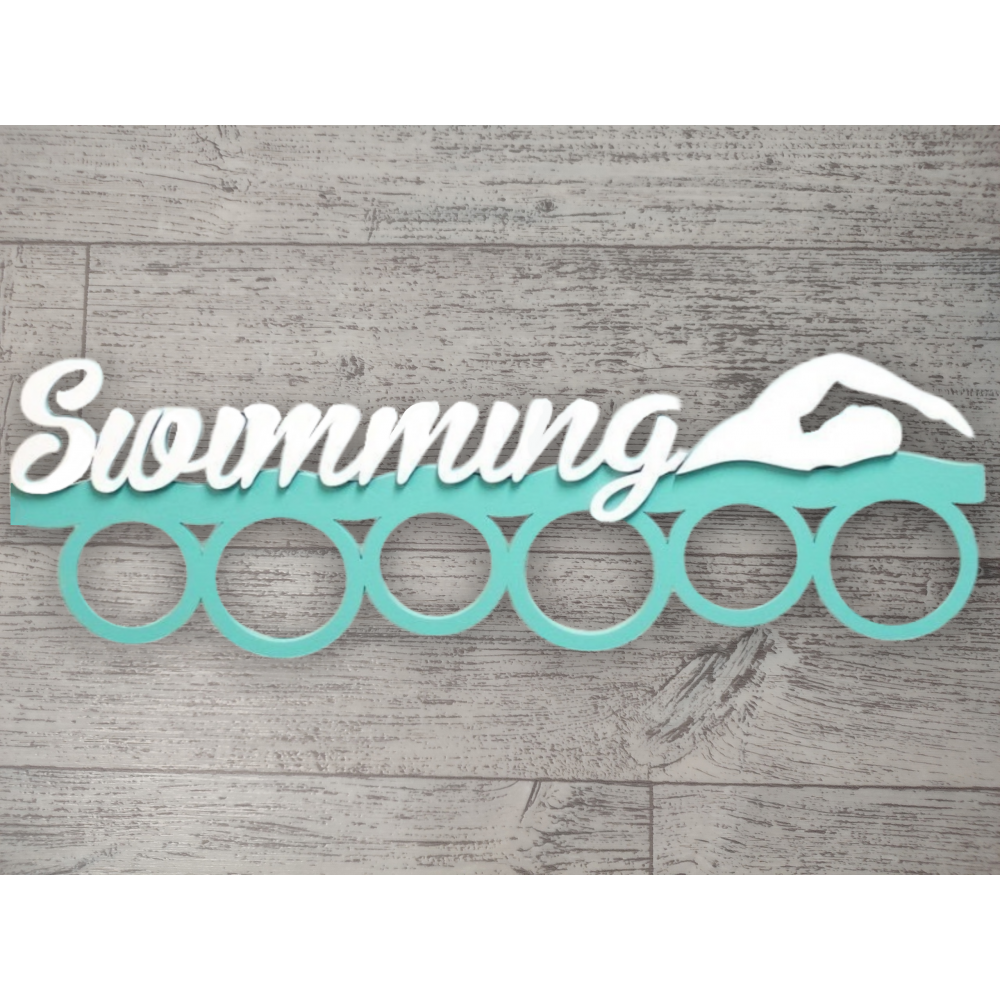 Медальница Swimming с пловцом