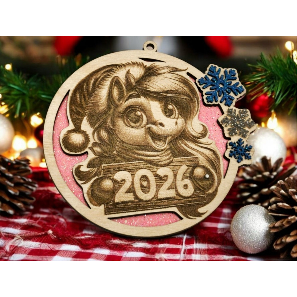 Игрушка с лошадкой и табличкой 2026