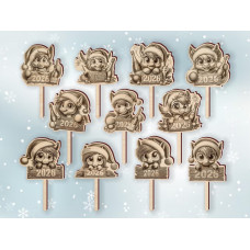 Новогодние топперы 2026 год