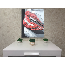 Многослойное панно Губы