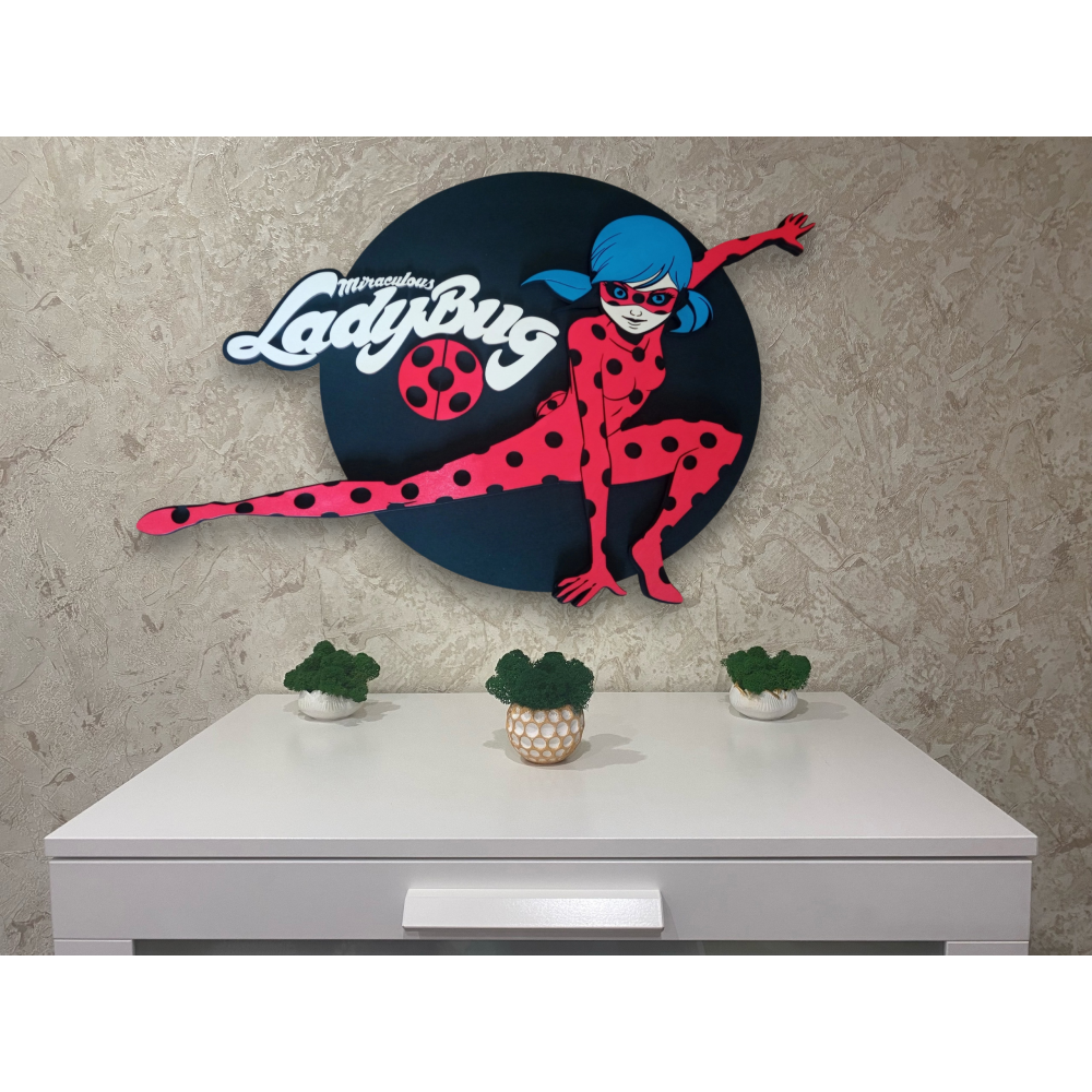 Многослойное панно Леди Баг