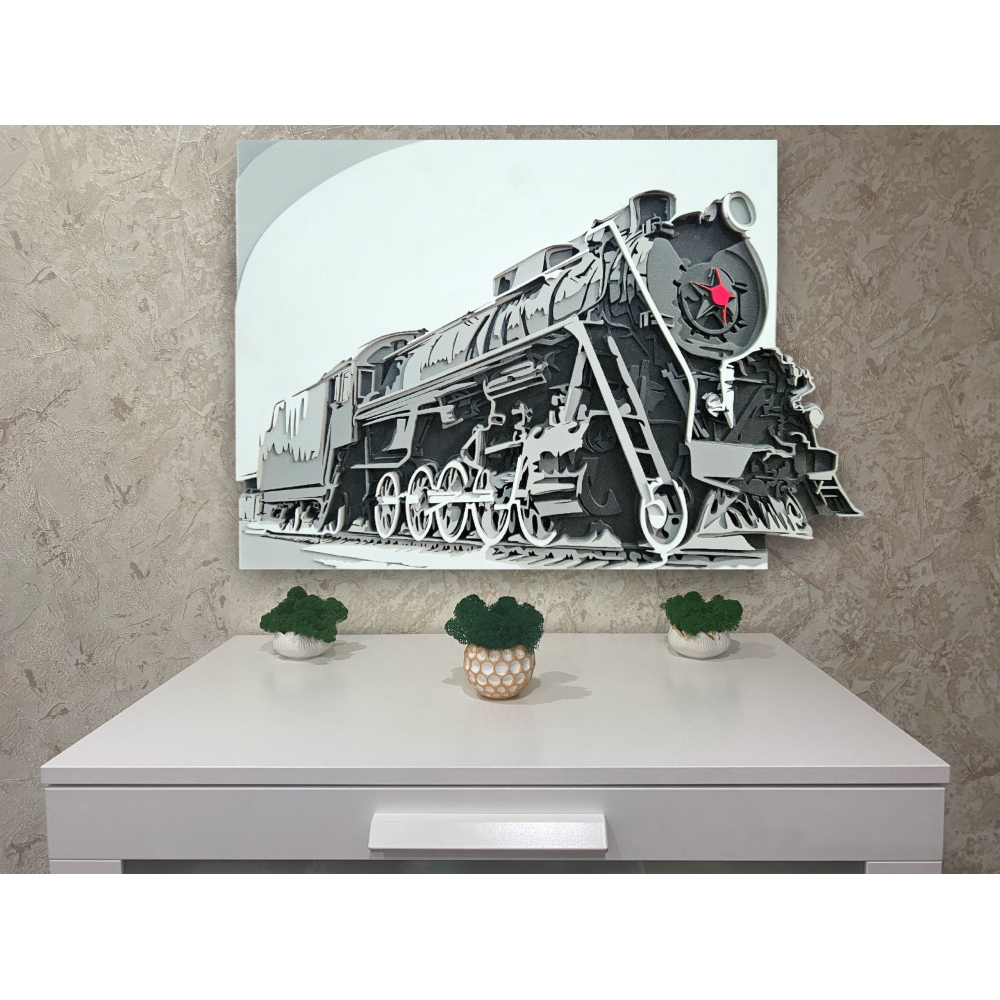 Многослойное панно Поезд