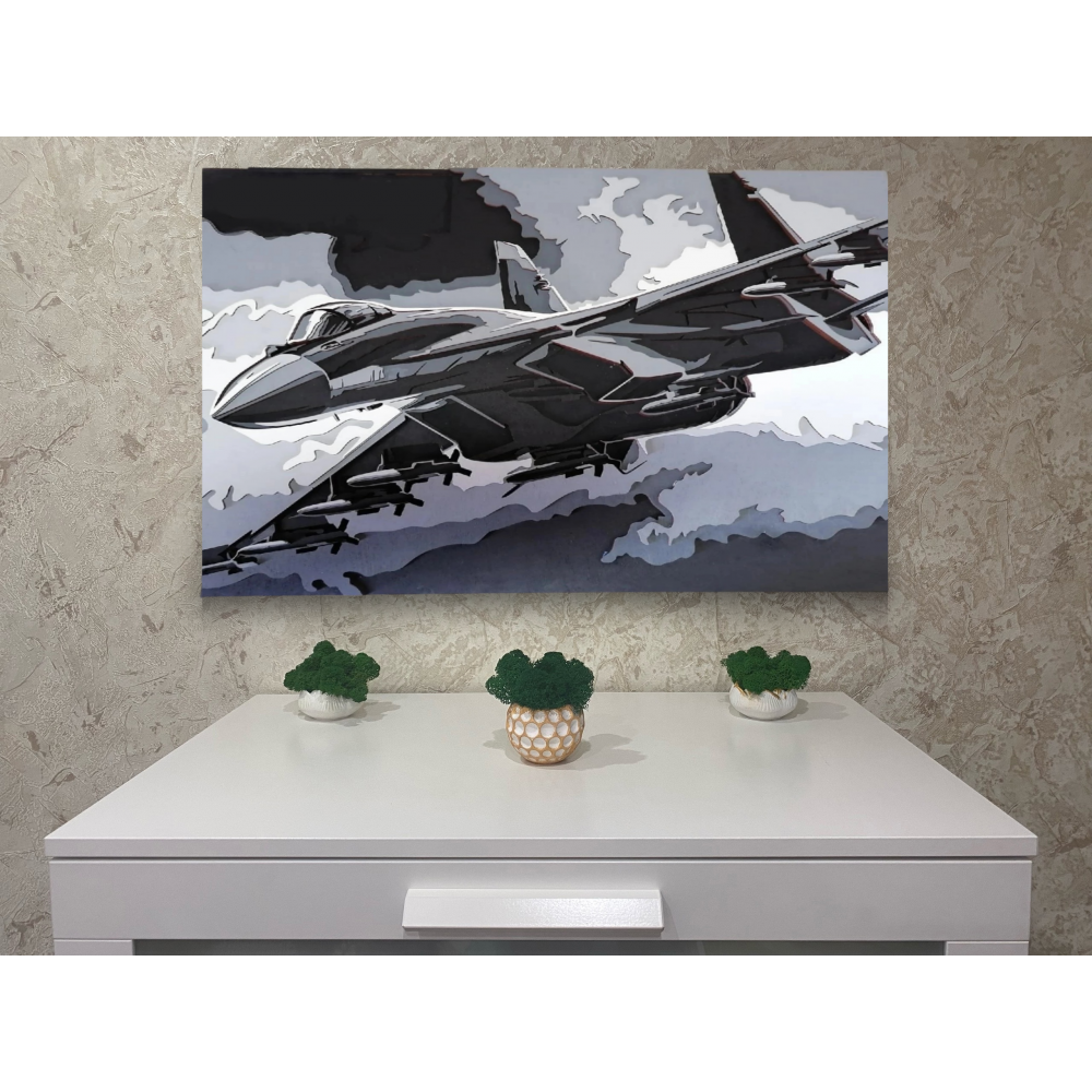 Панно Истребитель 6 слоев