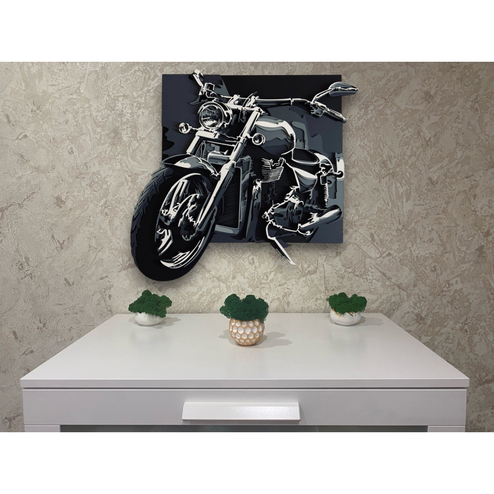 Панно Мотоцикл 6 слоев