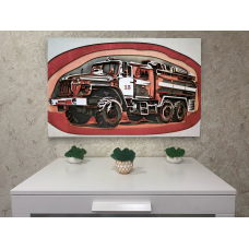 Панно Пожарная машина 5 слоев