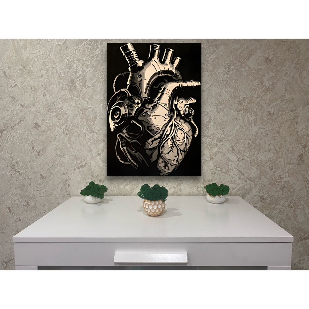 Панно Сердце 5 слоев