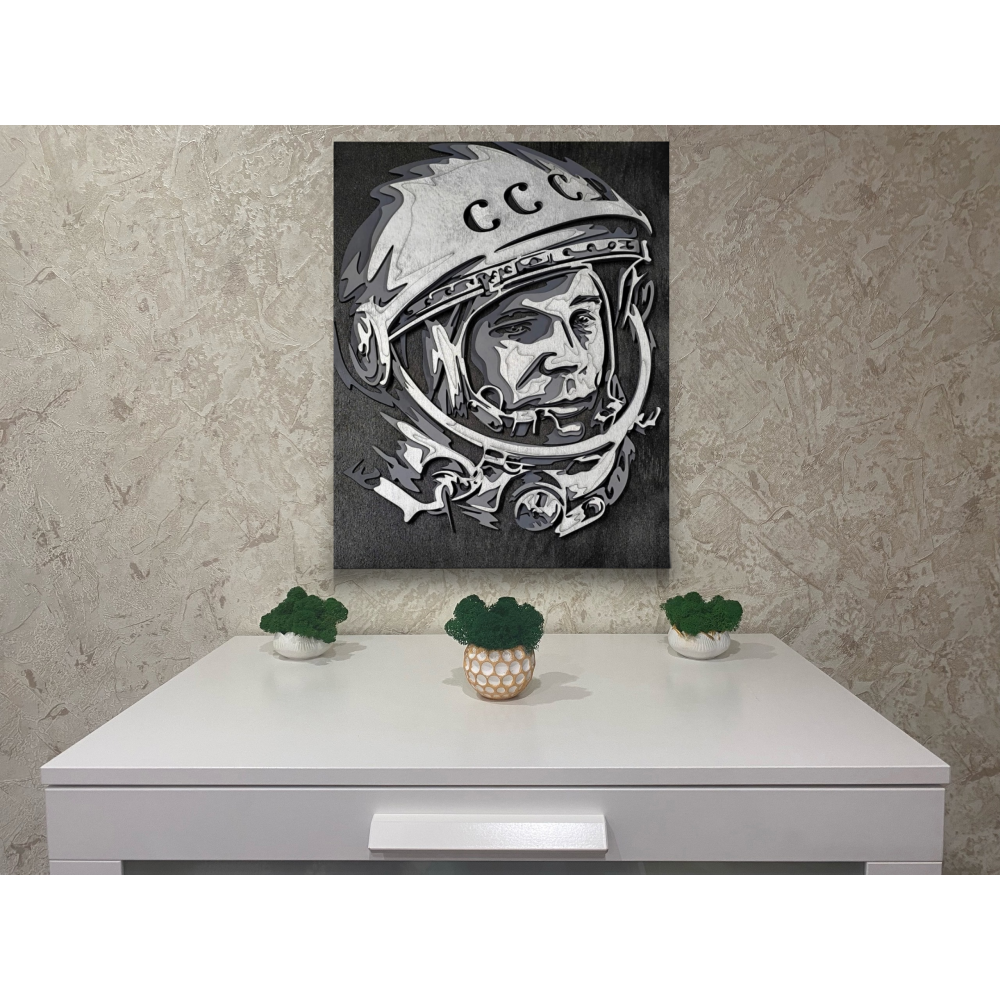 Панно Юрий Гагарин 5 слоев