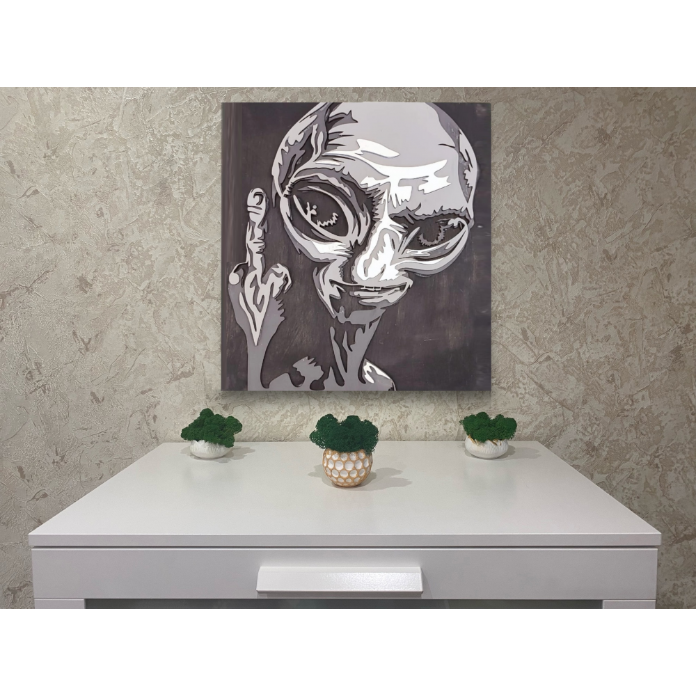 Панно инопланетянин Пол 4 слоя