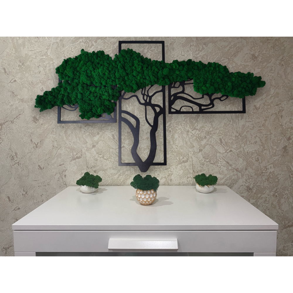 Панно ветвистое дерево из 3 модулей